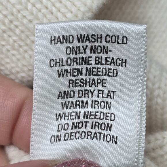 Breckenridge Holiday Sweater Vest Womens 3X Ivory Full Zip Christmas Tree Snow - Picture 6 of 9